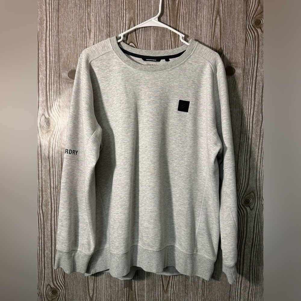 Superdry Code Tech Crew Sweatshirt Light Grey Sz L - image 6